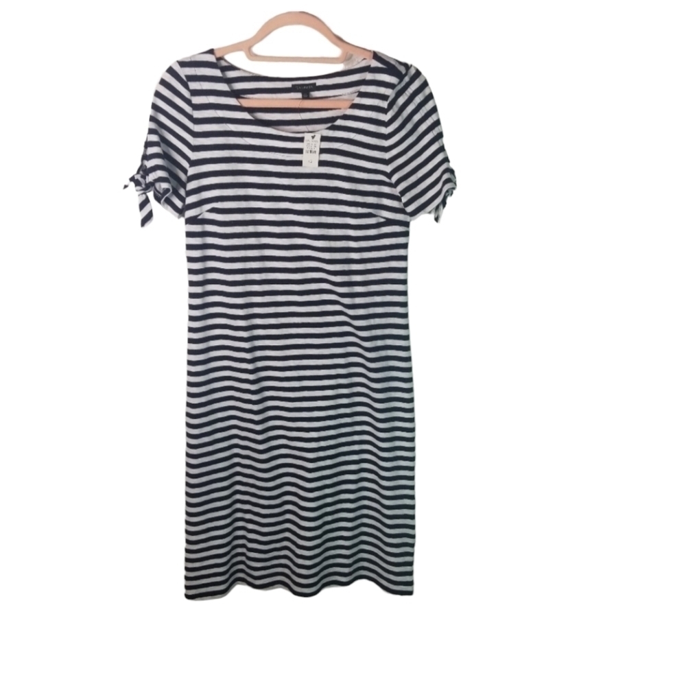 Talbots striped short sleeve nautical dress new
